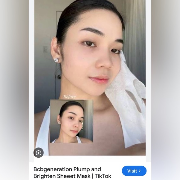 BCBGeneration | Box of 7 Sheet Masks Brighten & Plump Made in Korea Collagen NWT - Picture 8 of 13